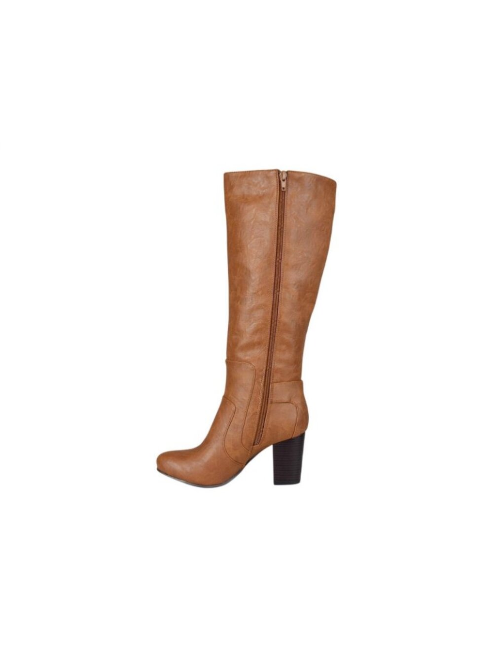 Journee Collection Carver Tall Block Heel Knee High Boots Tan Brown 7M - Picture 14 of 16